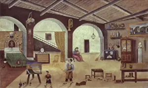 Palette Prints: Selfportrait in the House, by Orneore Metelli