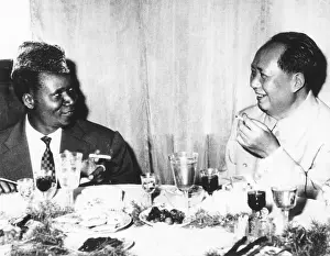 Beijing Prints: Selou Toure with China's Mao Zedong during a 1962 visit to Beijing