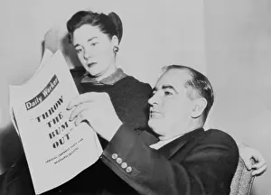 Mccarthy Prints: Sen. and Mrs. Joseph R. McCarthy at home as the Senate prepared to his censure