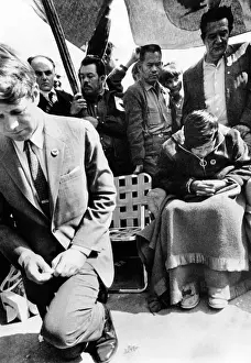 Working Poor Prints: Sen. Robert Kennedy worships with Cesar Chavez