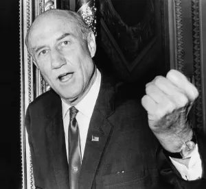 Fist Prints: Sen. Strom Thurmond before launching the filibuster against the 1966 Civil Rights Bill