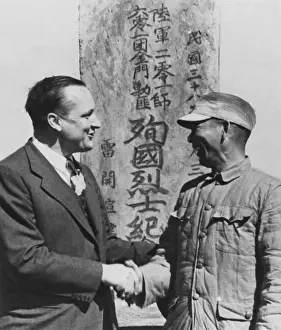 Taiwan Prints: Sen. William Knowland talks with Chinese Nationalist General Hu Lien on Formosa