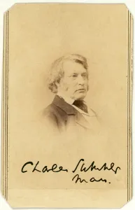 Autograph Prints: Senator Charles Sumner, carte de visite by Alexander Gardner