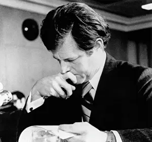 Senator Edward Kennedy, appearing before Senate Armed Services Committee, Washington, February 4, 1971, Courtesy: CSU Archives/Everett Collection