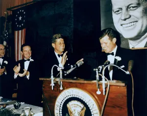 Clapping Prints: Senator Edward Kennedy introduces his big brother