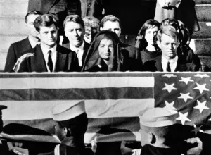 Casket Prints: Senator Edward Kennedy, Jacqueline Kennedy and Attorney General Robert Kennedy at President John F
