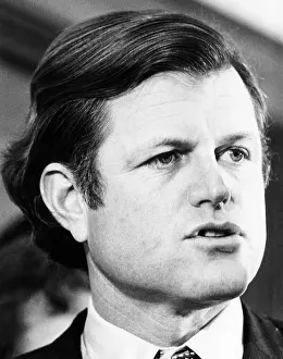 Edward Prints: Senator Edward Kennedy, at Senate Committee considering Richard Kleindienst for Attorney General