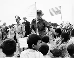 Vietnam Prints: Senator Edward Kennedy, touring Ban Me Thout