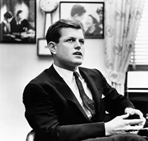 Edward Prints: Senator-elect Edward Kennedy, in his new office
