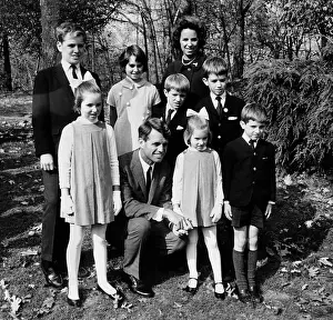 Presidents Brother Prints: Senator-elect Robert Kennedy and wife Ethel with seven of their eight children