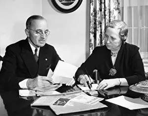 Bess Prints: Senator Harry Truman with his wife Bess
