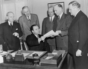 Document Prints: Senator Howard McGrath (seated)