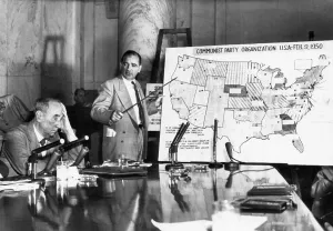 Us Senate Prints: Senator Joseph McCarthy testifies before the Senate at the Army-McCarthy hearings