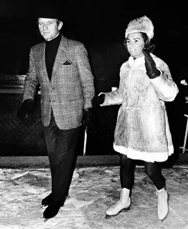 Kennedy Prints: Senator Robert F. Kennedy and Ethel Kennedy at Rockefeller Center ice skating rink