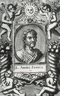 Seneca Prints: SENECA, Lucius Annaeus (4 BC-65). Etching. AISA/Everett Collection**US SALES ONLY**