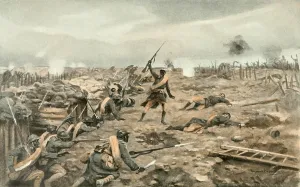 Senegalese soldiers fighting with the French in the Battle of the Somme. 1916. (BSLOC_2012_4_178)