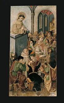 Board Prints: Sermon of St. Francis, by Master from Castelsardo