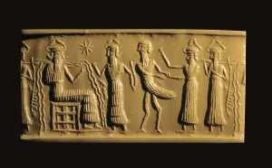 Syria Prints: Serpentinite cylinder seal. 2300 -2200 BC