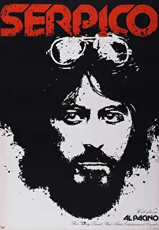 Biography Prints: SERPICO, Polish poster art, Al Pacino, 1973
