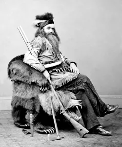 Hunters Prints: Seth Kinman, 1864, photo by Mathew Brady Studio