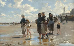 Lcgr1606 Prints: Setting Out to Fish, by John Singer Sargent, 1878, American painting, oil on canvas