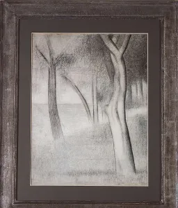 Seurat Prints: SEURAT, Georges (1859-1891). Trees (studio for La Grande Jatte)