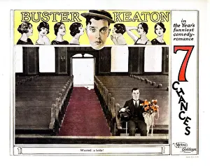 Wedding Prints: SEVEN CHANCES, US lobbycard, Buster Keaton, 1925