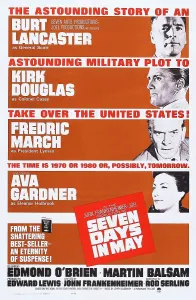 Douglas Prints: SEVEN DAYS IN MAY, US poster, from top: Burt Lancaster
