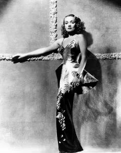SEVEN SINNERS, Marlene Dietrich, in a gown by Irene, 1940