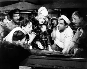 Observing Prints: SEVEN SINNERS, Mischa Auer, Marlene Dietrich, Broderick Crawford, 1940