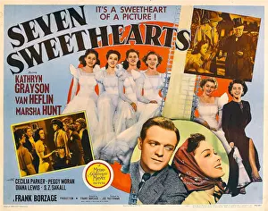 Kathryn Prints: SEVEN SWEETHEARTS, bottom inset from left: Van Heflin, Kathryn Grayson, 1942