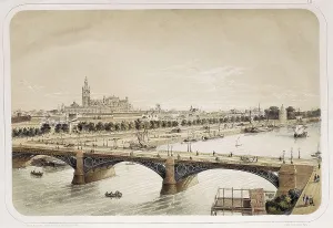 Infrastructures Prints: Sevilla (19th c.). Panorama from Triana district