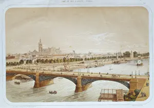 Infrastructures Prints: Sevilla (19th c.). Panorama from Triana district