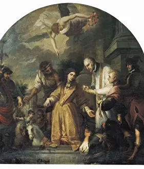 Angels Prints: SEVILLA, Juan de (1643-1695). Lasr Communion of Saint Agatha