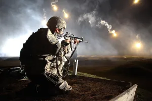 Combat Gear Prints: Sgt. Larry J. Isbell during the Army's 10th annual Best Warrior Competition held on Fort Lee Virginia