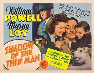 Title Card Prints: SHADOW OF THE THIN MAN, US lobbycard, William Powell, Myrna Loy, Dickie Hall, Asta, 1941
