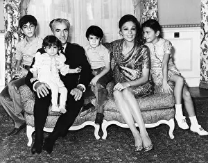 Iranians Prints: Shah of Iran poses with his family, Sept. 22, 1971