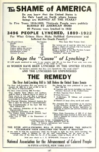 African Americans Prints: Shame of America. Page from 1923 CRISIS magazine edited by W. E. B. Du Bois for the NAACP