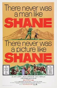 1953 Movies Prints: SHANE, US poster art, top, from left: Alan Ladd, Brandon De Wilde, 1953