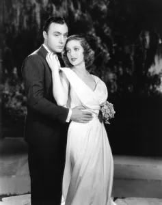 Corsage Prints: SHANGHAI, from left, Charles Boyer, Loretta Young, 1935