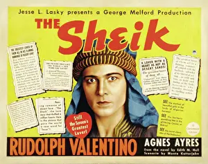 Rudolph Prints: THE SHEIK, (re-issue 1938 half-sheet poster), Rudolph Valentino, 1921