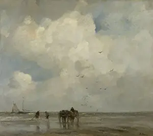 Fishing Prints: Shell Fishing, by Jacob Maris, 1885