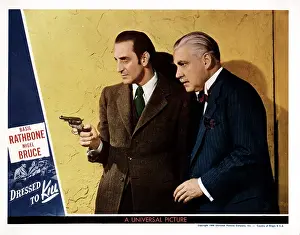 Watson Prints: SHERLOCK HOLMES IN DRESSED TO KILL, from left, Basil Rathbone, Nigel Bruce, 1946