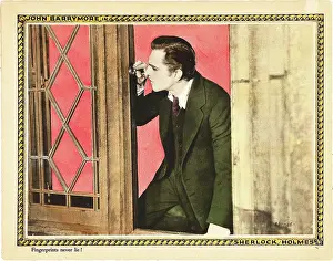 Window Prints: SHERLOCK HOLMES, John Barrymore, 1922