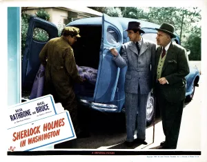 Ambulance Prints: SHERLOCK HOLMES IN WASHINGTON, from left, Basil Rathbone, Nigel Bruce, 1942