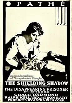 Grace Prints: THE SHIELDING SHADOW, left: Grace Darmond in Episode 6: The Disappearing Prisoner, 1916