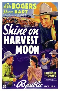 Hart Prints: SHINE ON HARVEST MOON, US poster art, Roy Rogers, Mary Hart, 1938
