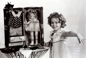 Temlbd Prints: Shirley Temple with a Shirley Temple doll kit