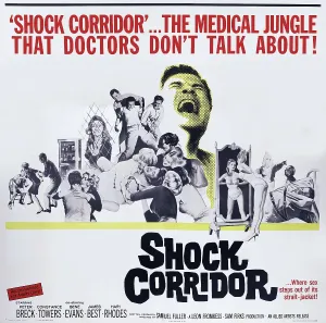 1963 Movies Prints: SHOCK CORRIDOR, US poster art, center: Peter Breck, 1963