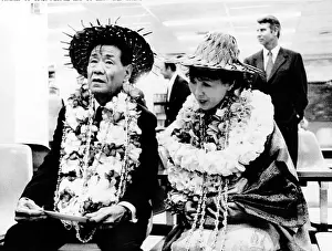 Japanese Prints: Shoichi Yokoi and wife Mihoko at Guam Airport